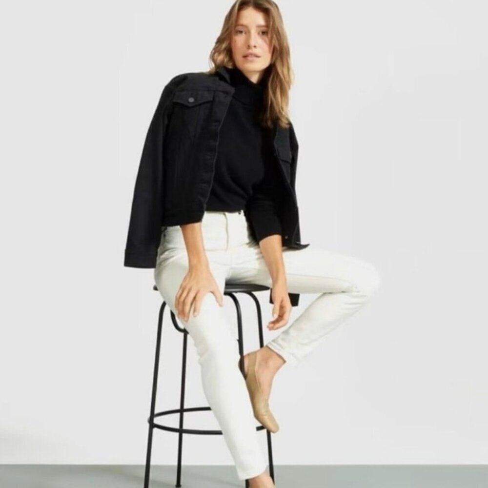 Everlane The High Rise Skinny Jeans White Denim Pants Women’s Size 25 Regular